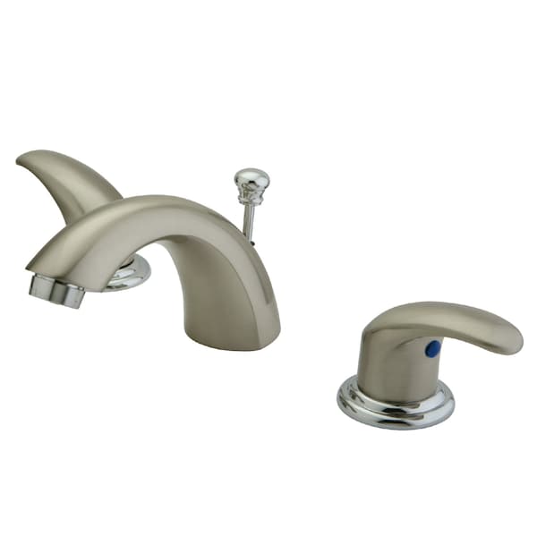 Mini-Widespread Bathroom Faucet, Brushed Nickel/Chrome